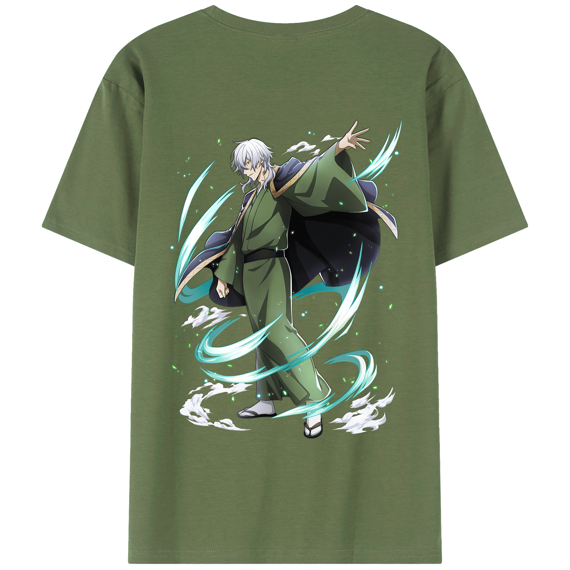 （画像用） 文豪ストレイドッグス Bungo Stray Dogs 綿100％ メンズ半袖Tシャツ（バックプリント） 通気性